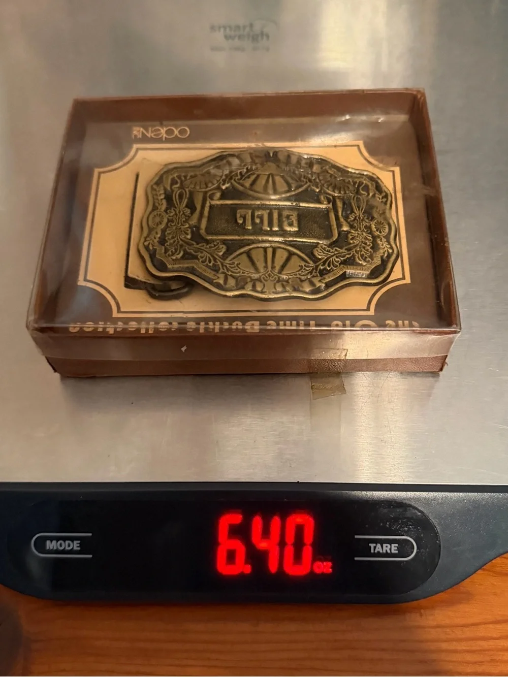 Vintage Oden Inc. “Bill”  Western Belt Buckle w/ Box Old-Time Buckle Collection